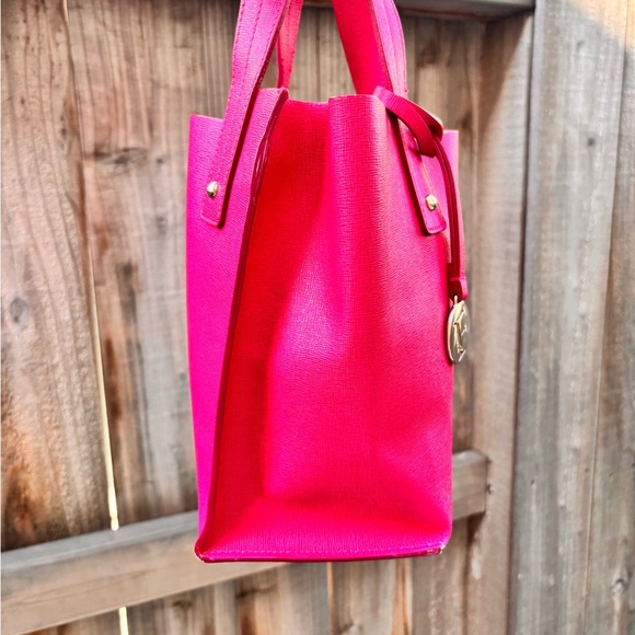 FURLA Hot Pink Sally Asymmetrical Medium Size Tote Bag - Picture 6 of 16
